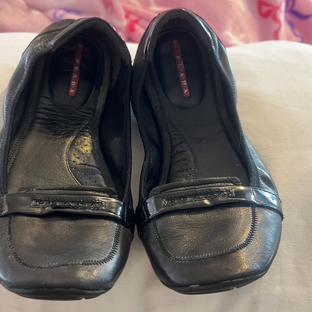Prada  Black Leather Loafers - Picture 4 of 8